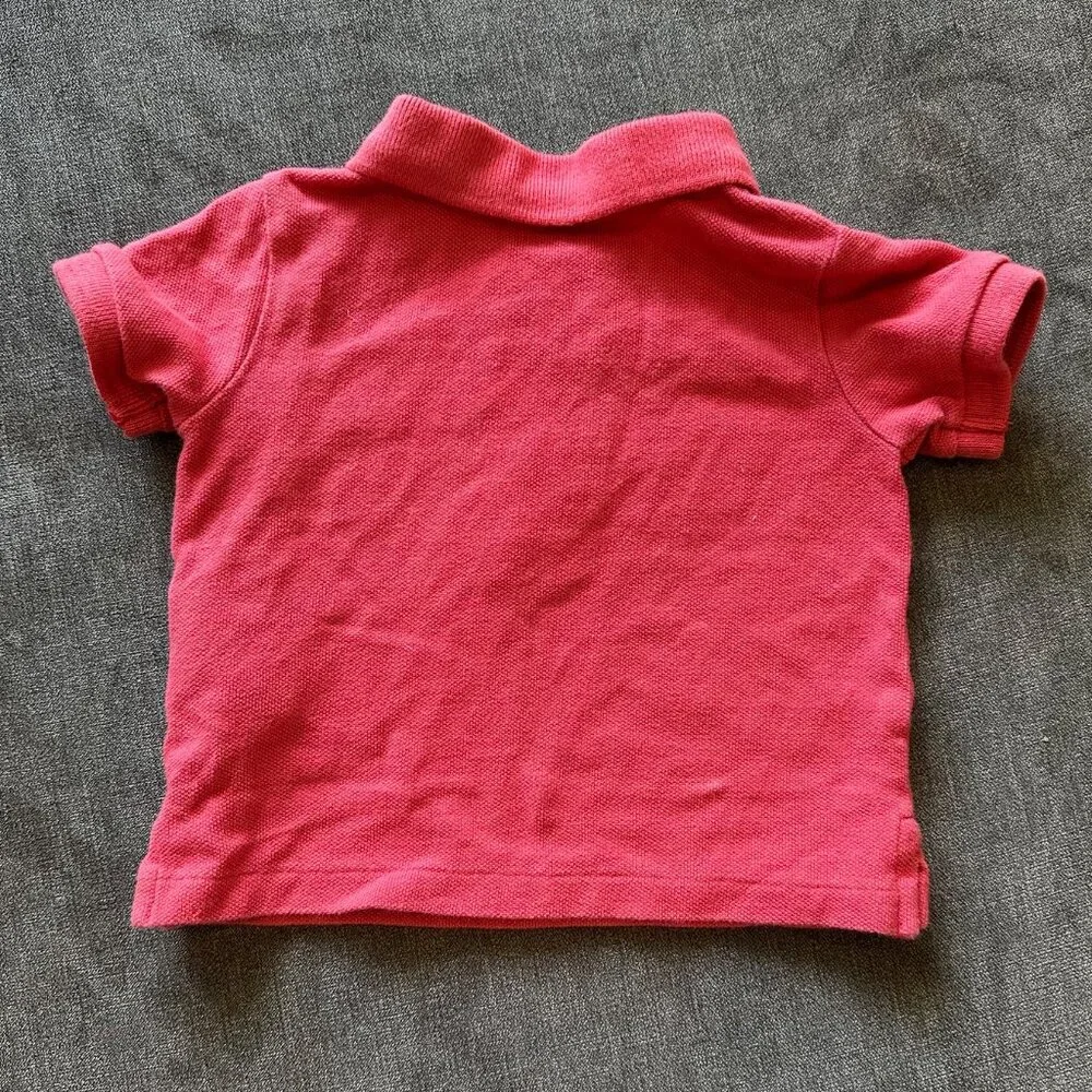 Ralph Lauren Red Collared Polo Shirt, Size 3 Months